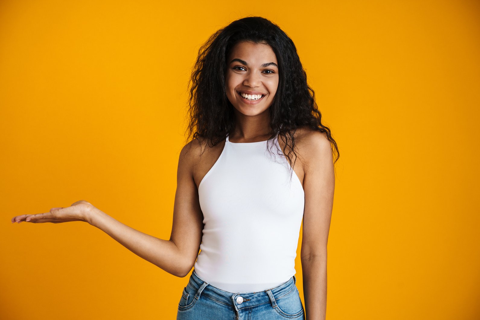 Happy Young Beautiful Smiling Woman